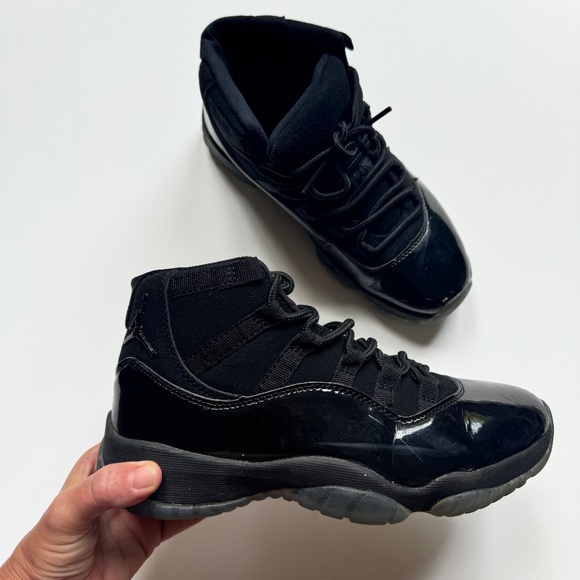 Jordan Other - Jordan 11 Retro Cap and Gown All Black Sneakers Shoes Size 7Y